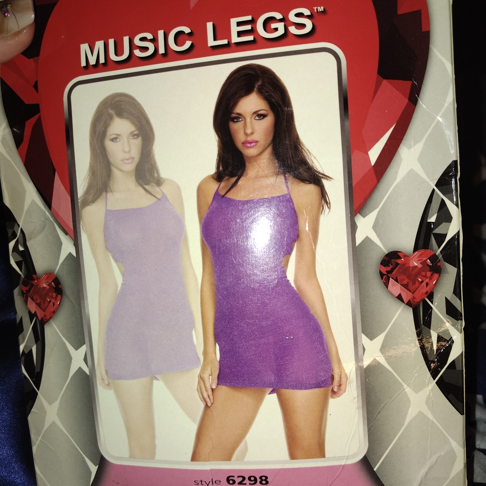 Music Legs Vibrant Purple Chemise